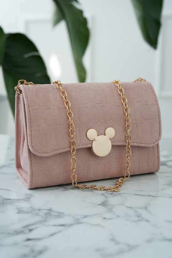 Handtasche mit Maus - rosa