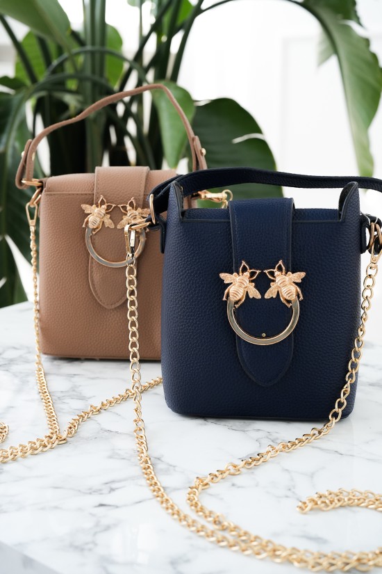 Rechteckige Posttasche - navy blau