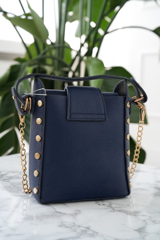 Rechteckige Posttasche - navy blau