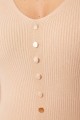 Kleid mit Streifen - beige